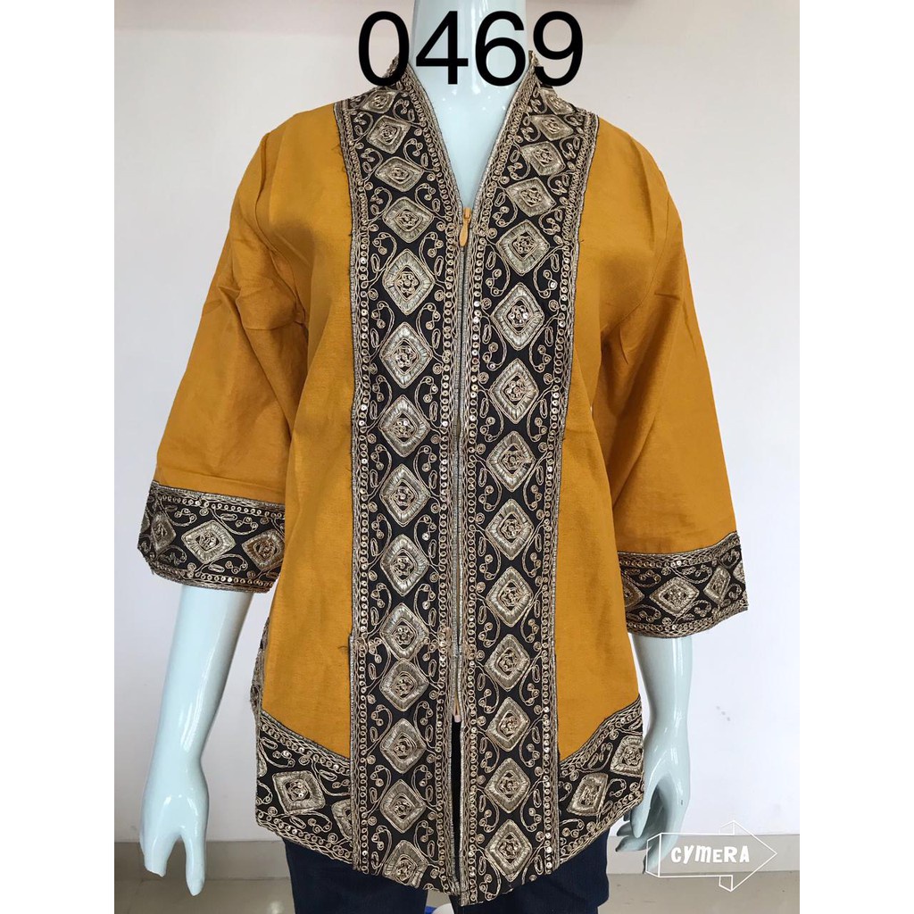 Jual TA kebaya renda timbul katun linen kebaya alexuez premium 0469
