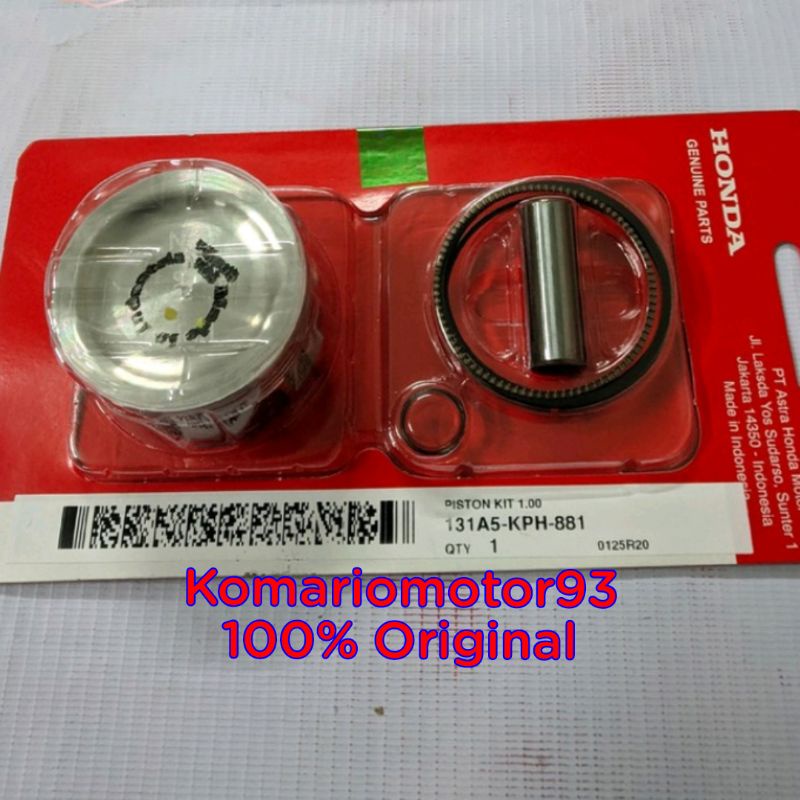 Jual PISTON KIT SUPRA X 125 OS.100 ORIGINAL HONDA 131A5KPH881