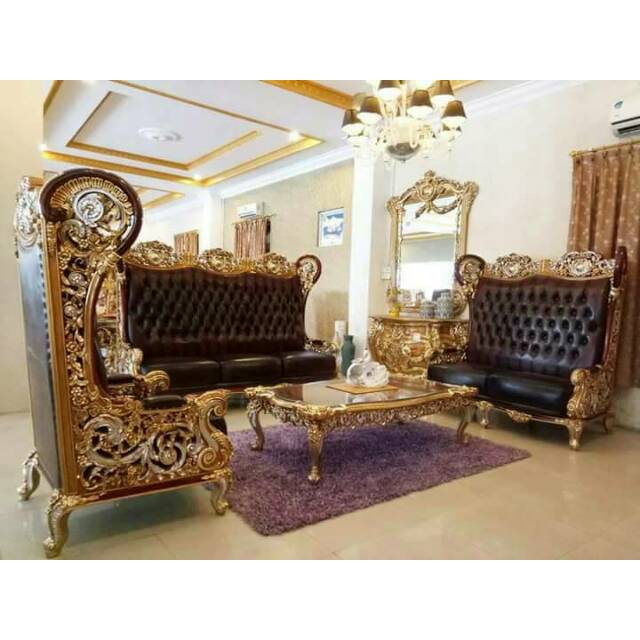Jual Set Meja Kursi Tamu Jati Ukir Mewah Jepara Modern Klasik Furniture  Indonesia|Shopee Indonesia