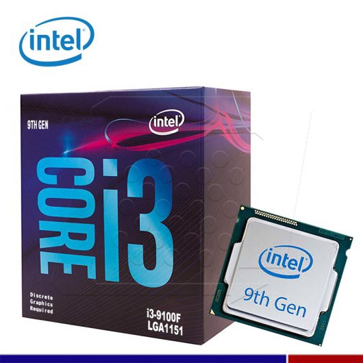 Processor Intel Core i3 9100F 9th Gen CoffeelakeS 4 Cores up to 4.2