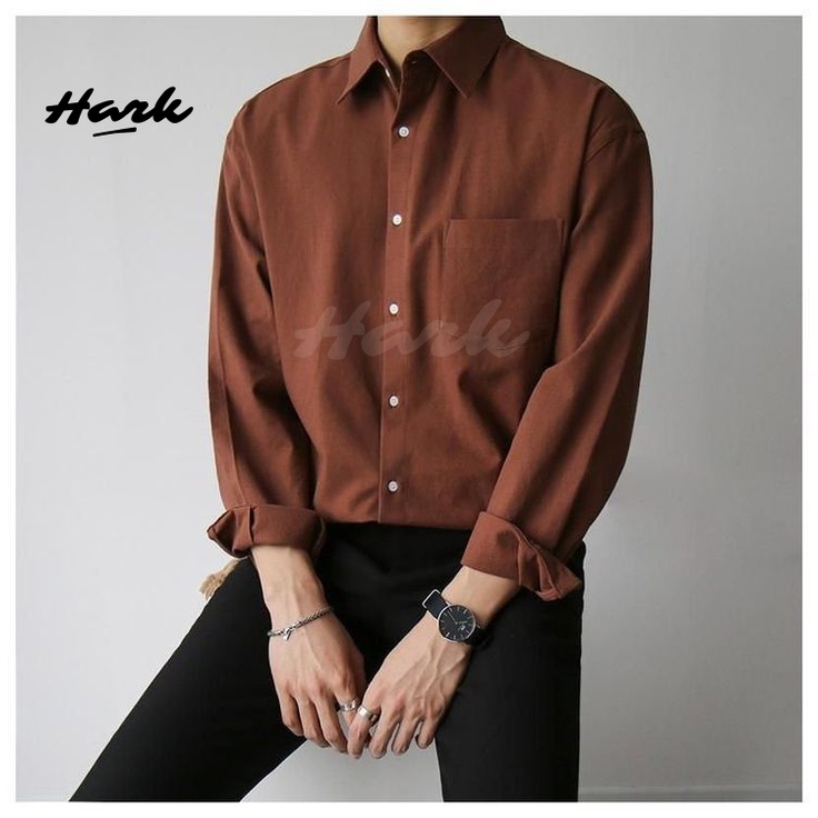 Jual Pique Kemeja Pria Polos Coklat Tua Basic Kemeja Kantor/Kerja Kantoran Formal Premium Polos | Shopee Indonesia