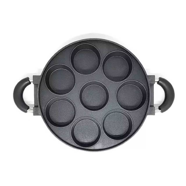 HAPPY CALL Cetakan Kue Lumpur 8 Lubang Datar Teflon