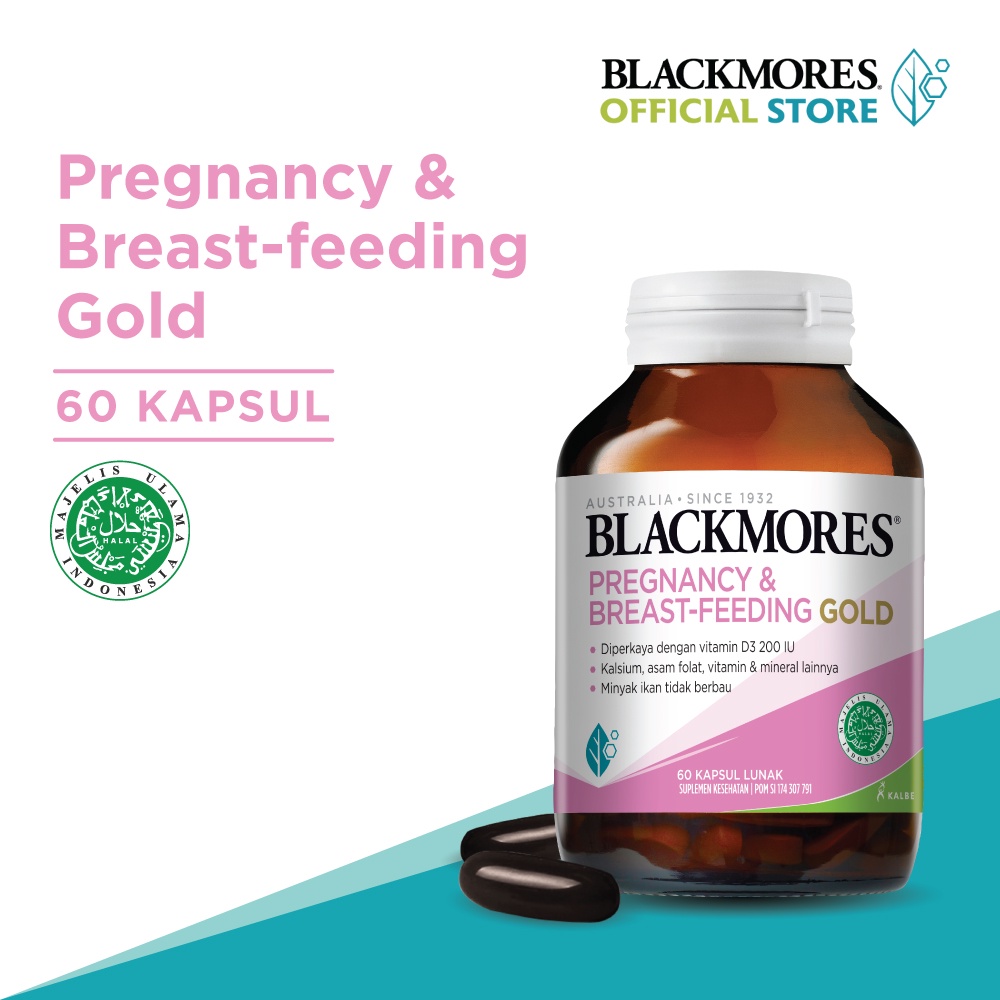 Jual Blackmores Pregnancy & Breast Feeding Gold 2 Kapsul Sehari