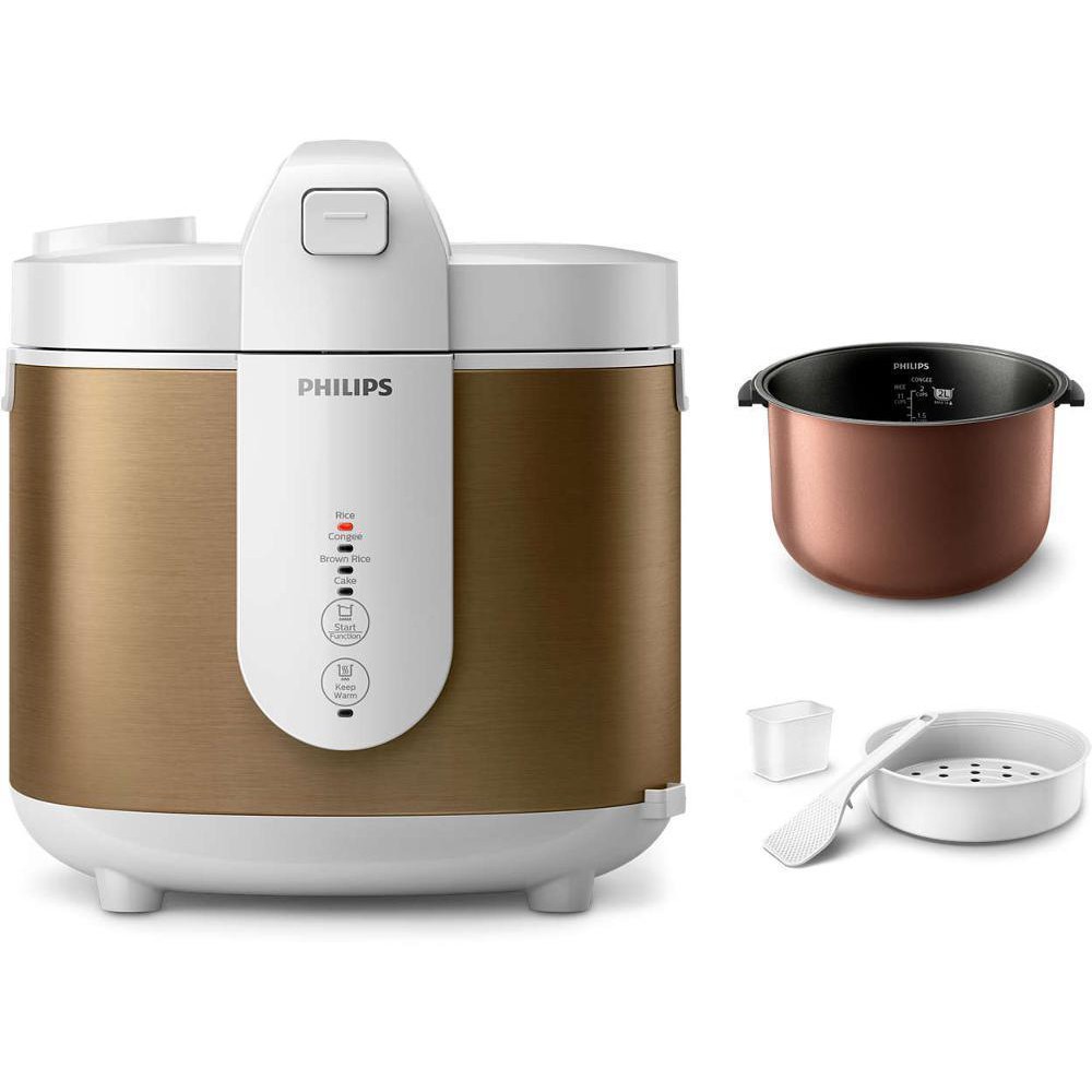 Jual Rice Cooker Digital 4in1 Philips HD3053 HD 3053 HD3053 2 Liter 2L GOLD TERBARU GARANSI