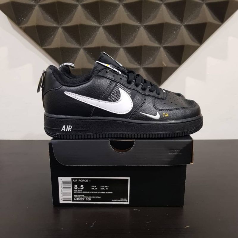 Jual Nike Air Force 1 07 Lv8 Utility Black | Shopee Indonesia