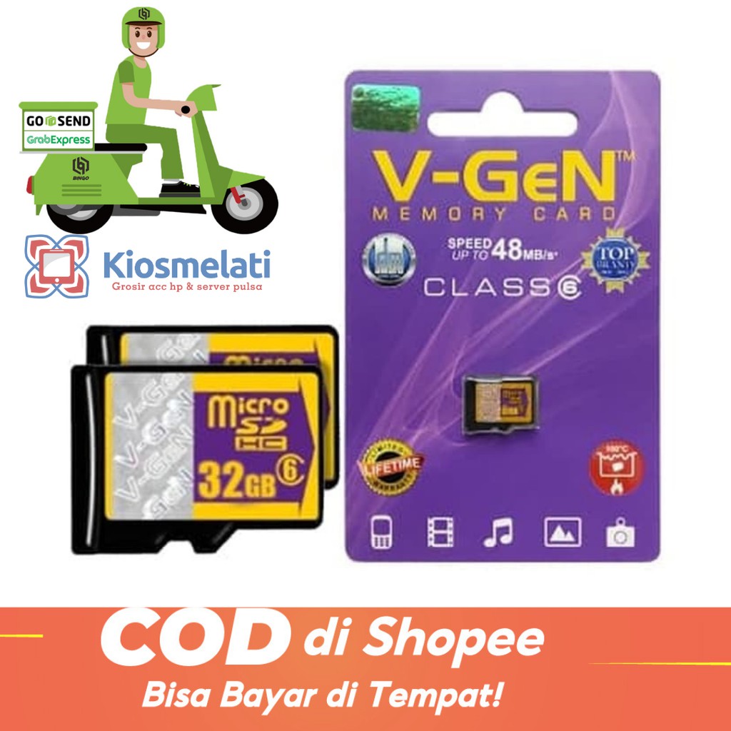 Jual Kartu memory Microsd Vgen memory card 128 gbmemori card 128 gb
