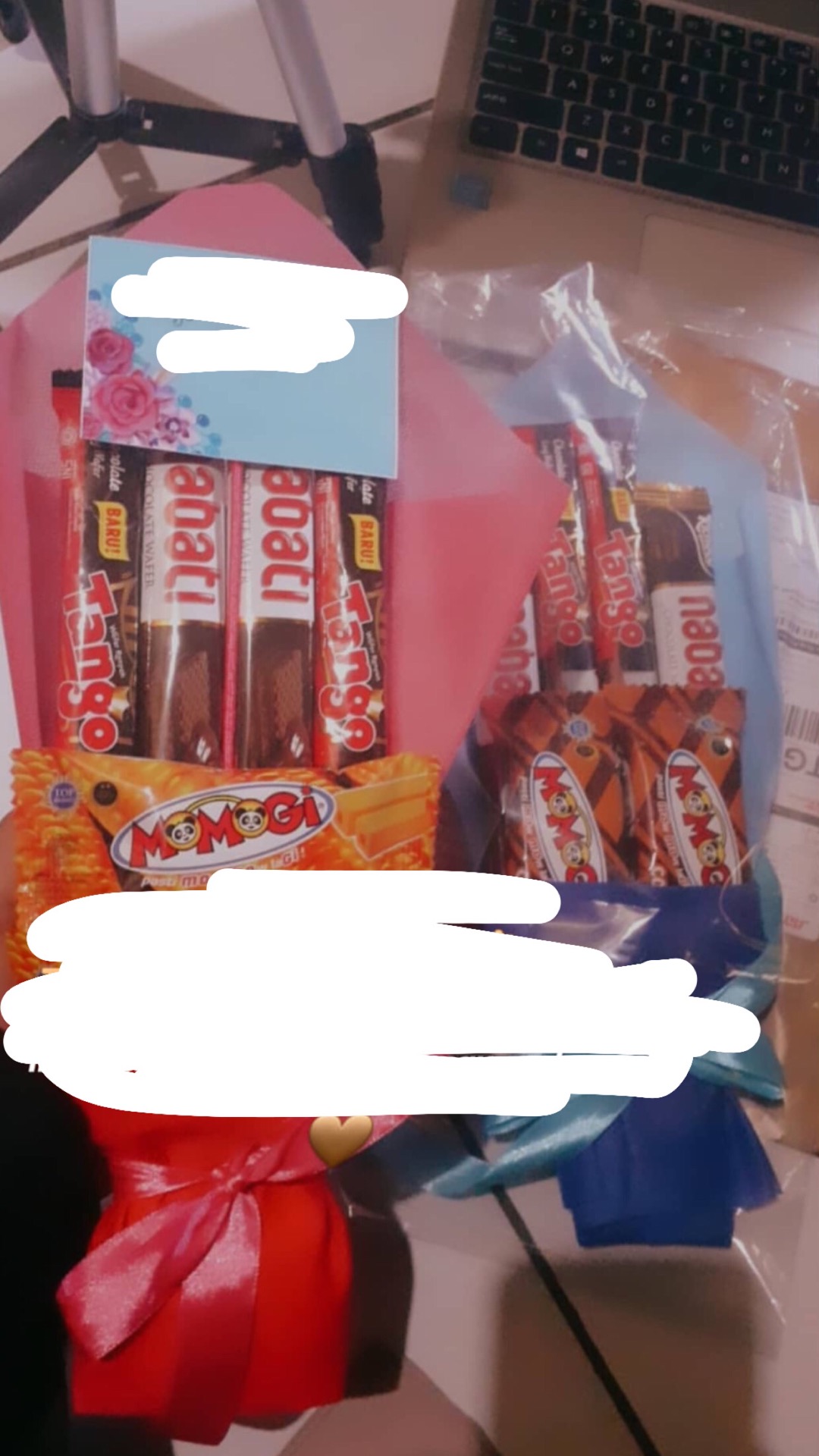 Kartu Ucapan tambahan/Greating Card Buket Snack/Buket