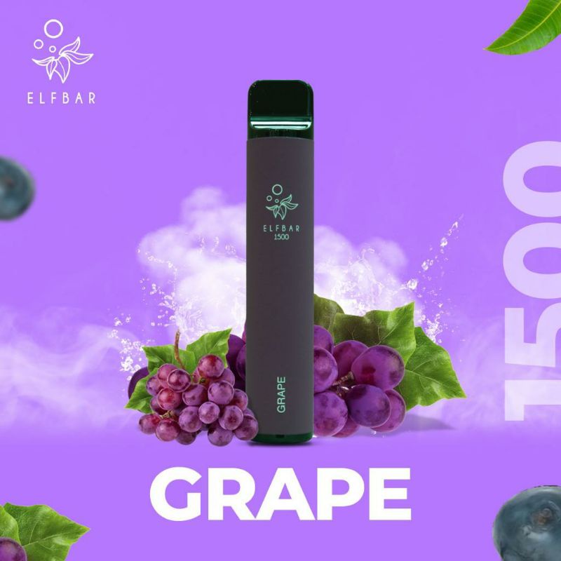 Jual Elfbar 1500 Grape Disposable Pod / Disposable Vape Shopee Indonesia