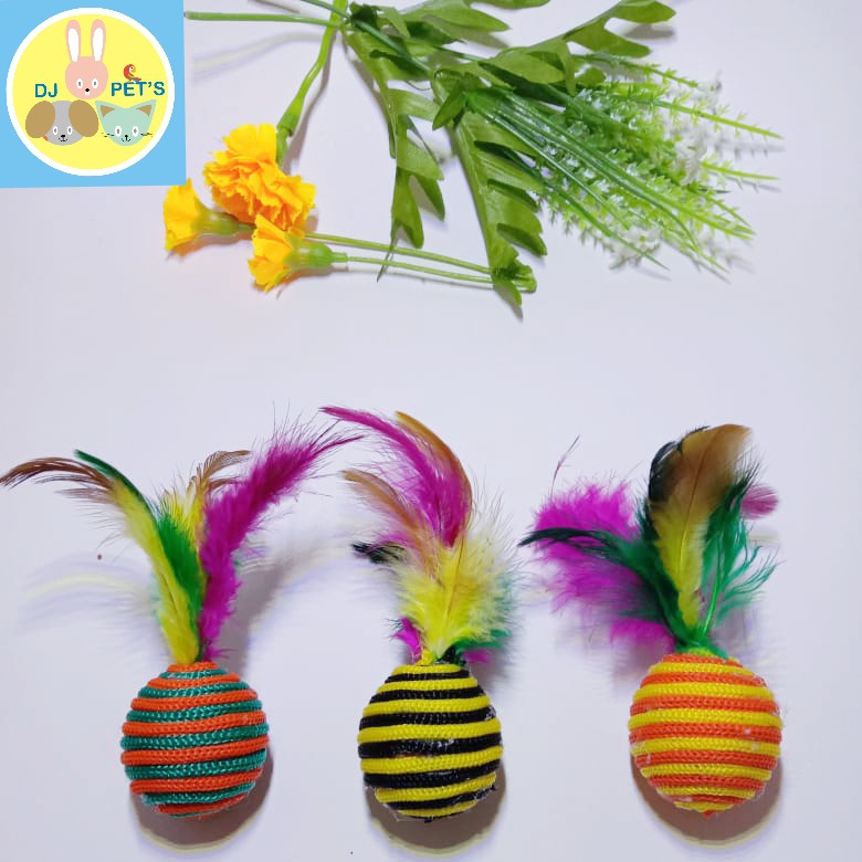 mainan kucing bola tali kepang PET4134 Shopee Indonesia