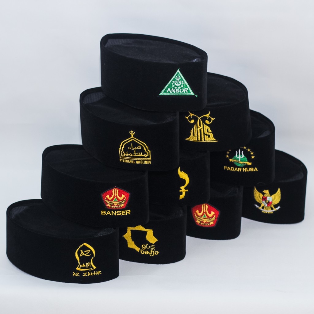 20 Pcs Songkok Peci Grosir by sultan Peci Bordir Nu GARUDA