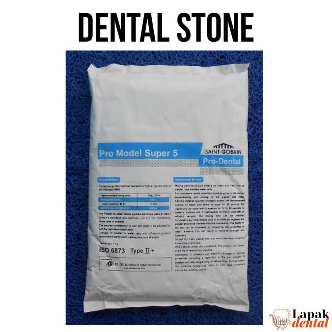Jual dental stone biru / dental gipsum tipe II / bahan investment