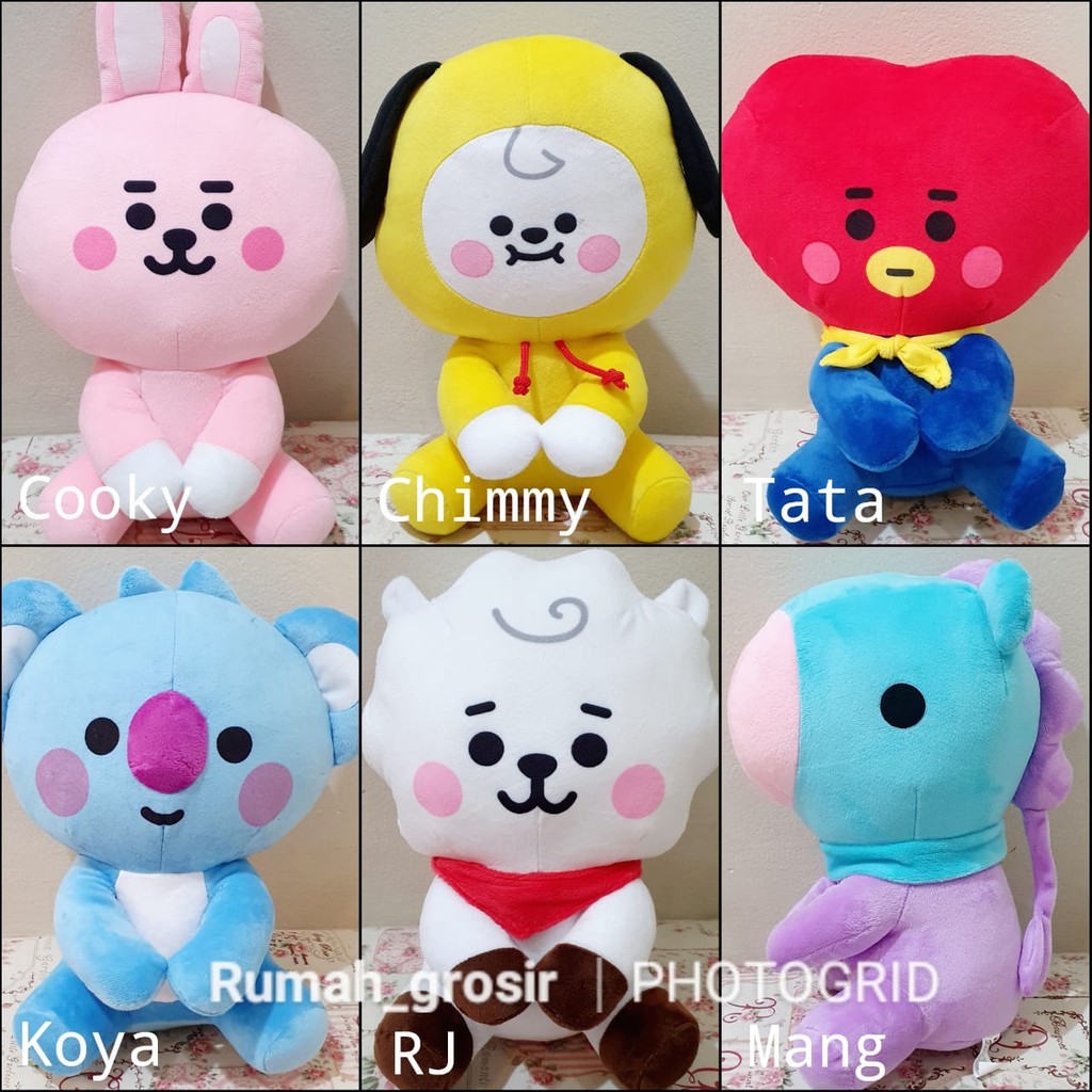 Boneka Cute Baby Sitting BT21 BTS Unofficial Shopee