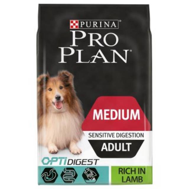 Jual Pro Plan Adult Dog Medium Sensitive Digestion Lamb 2.5Kg | Shopee Indonesia