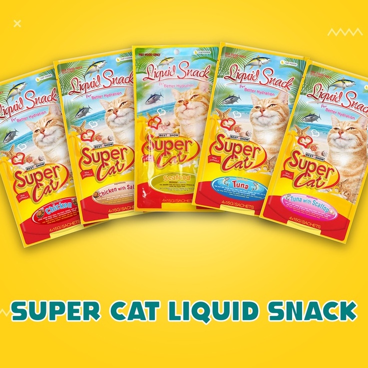 Jual Super Cat Snack Treats Liquid Snack Cemilan Kucing 60gr ( 1