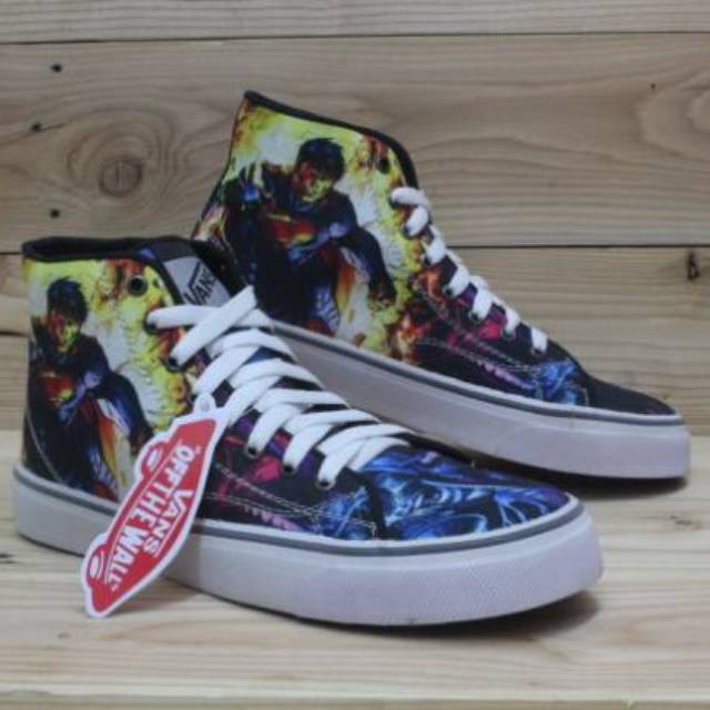 Sepatu pria Vans high edisi superman Shopee Indonesia