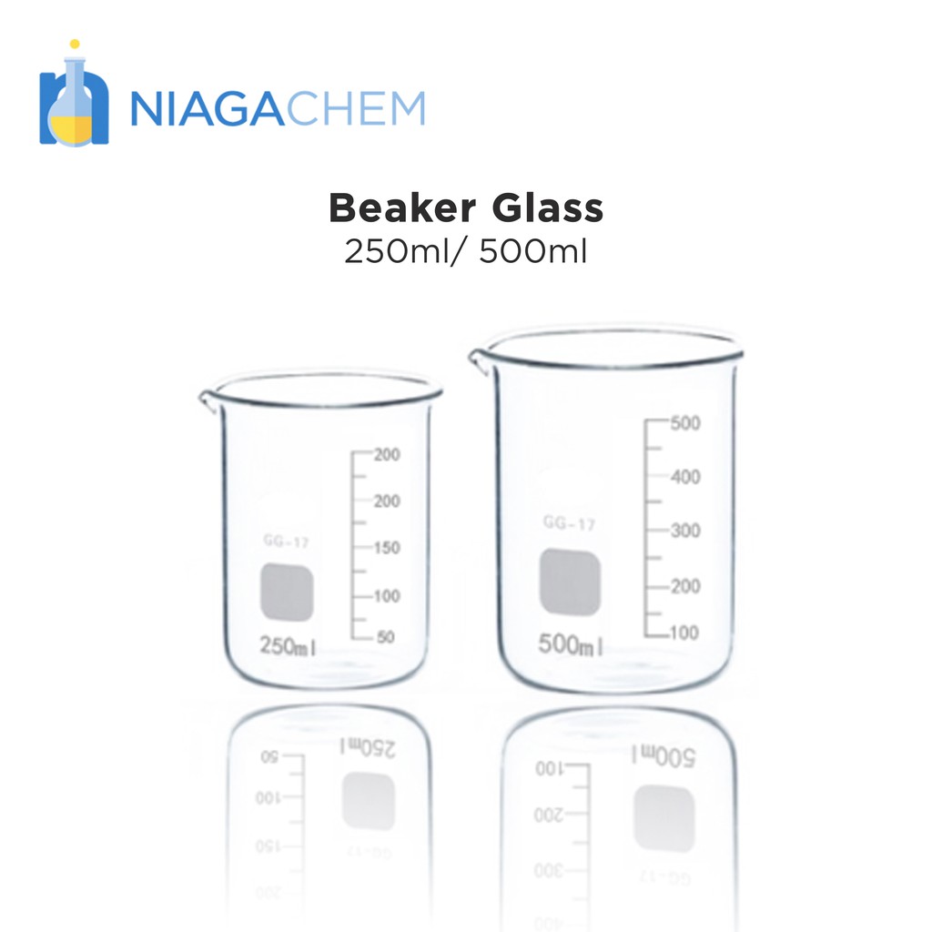 Jual Beaker Glass/ Gelas Ukur/ Gelas Kimia 250ml dan 500ml Shopee