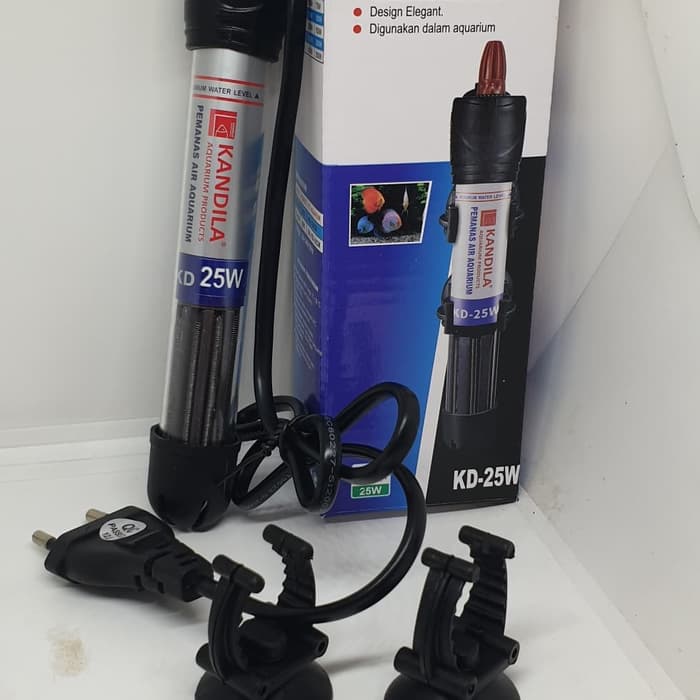 Jual heater penghangat aquarium bagus dan murah kandila 25w 25 watt
