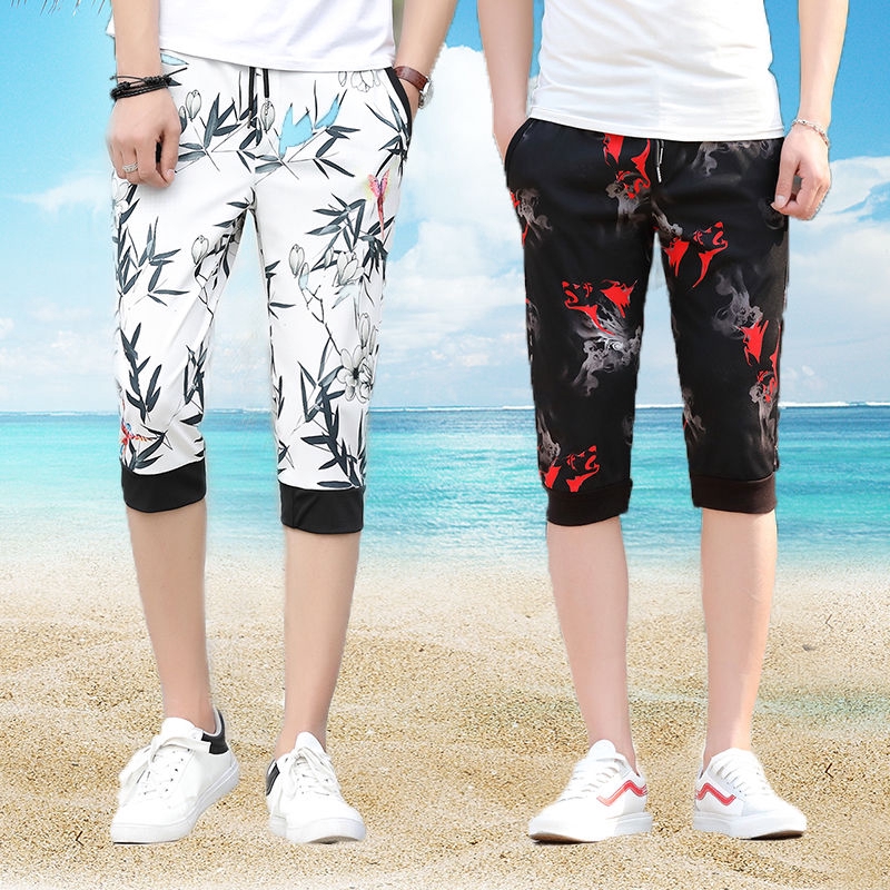 Celana Pendek Selutut Longgar Casual Gaya Korea untuk Pria / Musim Panas / Pantai Shopee Indonesia