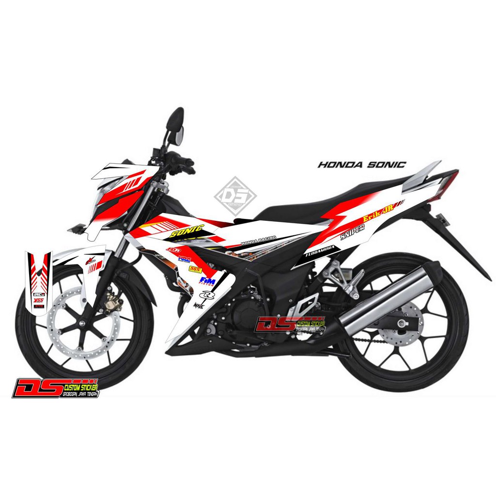 25+ Galeri Modifikasi Motor Sonic Warna Merah Putih
