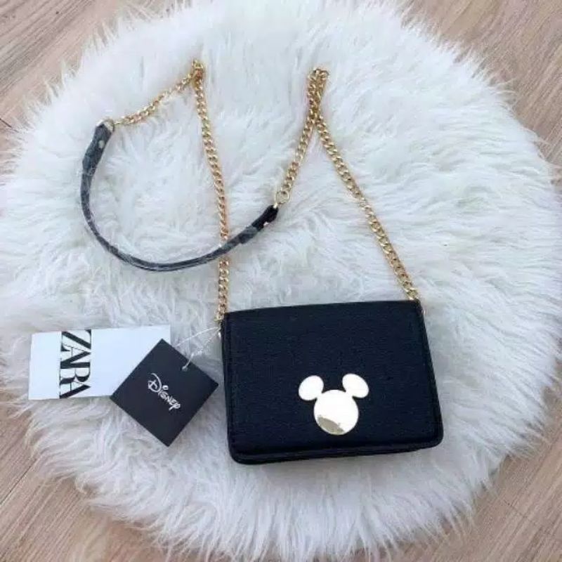 Jual Zara x disney mickey mouse crossbody bag / zara mickey mouse sling