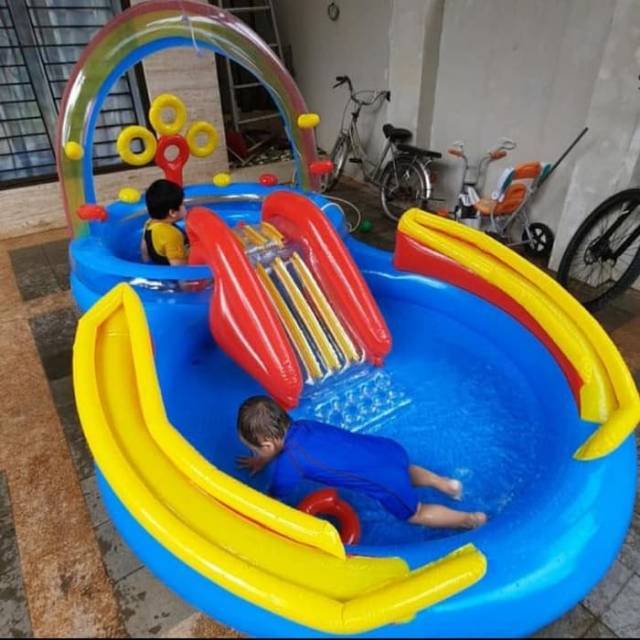 Jual Intex Kolam Renang Perosotan Besar Anak - Kids Pool Mandi Bola Pompa Angin | Shopee Indonesia
