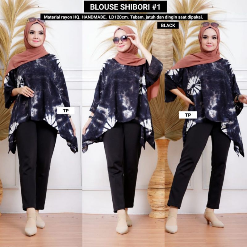 BLOUSE BATIK SHIBORI#B | Shopee Indonesia