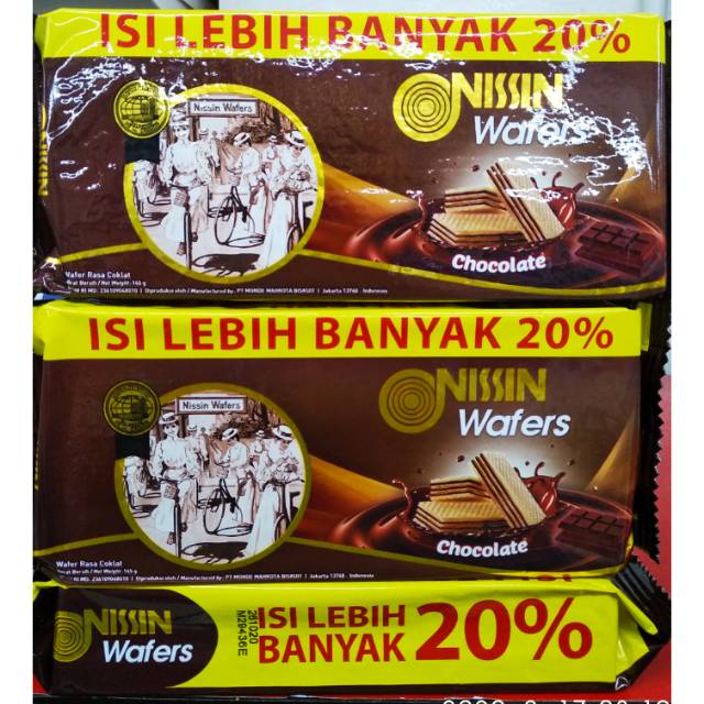 Jual Nissin wafer coklat 145g Indonesia