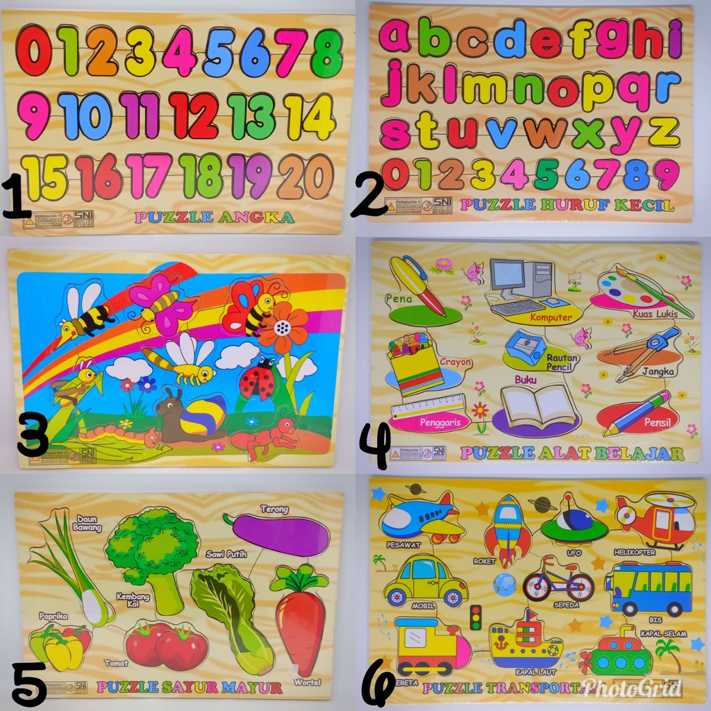 Jual (Part 1) Puzzle Kayu/Mainan Puzzle Edukatif/Mainan Puzzle Anak | Shopee Indonesia