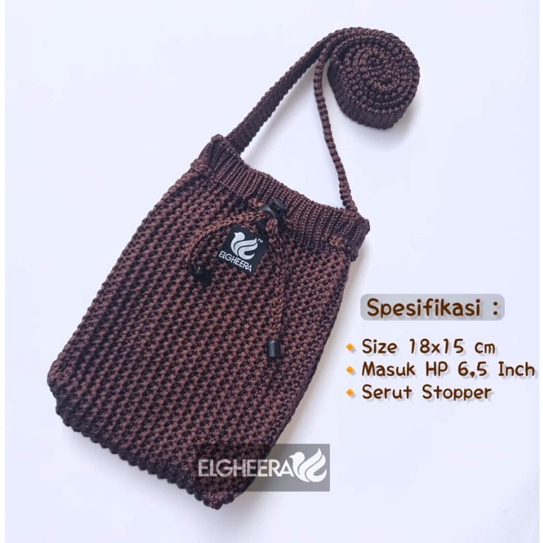 Tas Serut Mini / Tas Rajut / Tas kerut / Tas rajut HP Shopee Indonesia