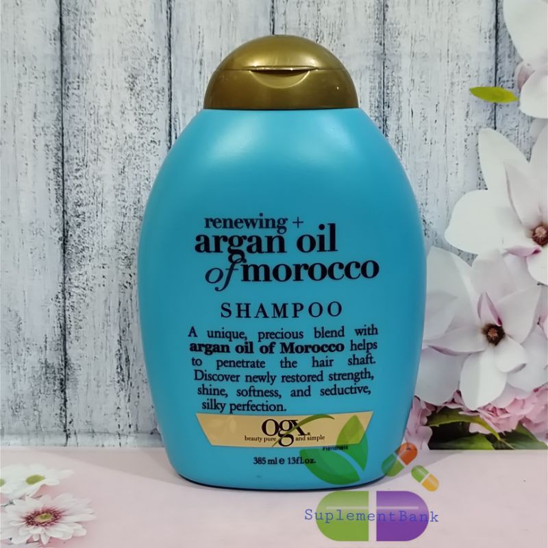 Jual Ogx Argan Oil Of Morocco Renewing Shampoo 385Ml Memperbaiki Rambut Kering Dan Rusak | Shopee Indonesia