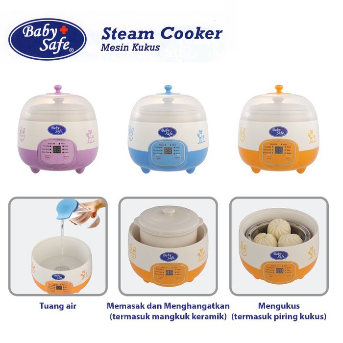 Baby Safe Digital Steam Cooker LB010 Alat Kukus Masak MPASI Bayi