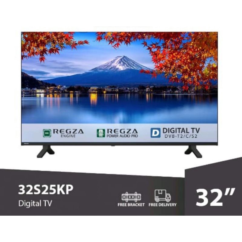 Jual LED TV TOSHIBA 32S25KP/ 32 Inch *(Digital tv,USB Movie, HDMI) Free