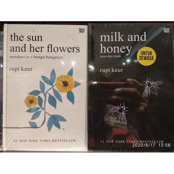 NOVEL MILK AND HONEY - The Sun And Her Flowers BY Rupi Kaur - Edisi Bahasa  Indonesia | Shopee Indonesia