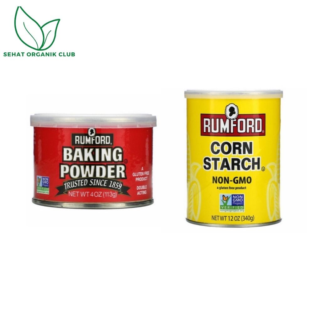 Jual Rumford Baking Powder 113 g ; Rumford Corn Starch 340 g NON GMO