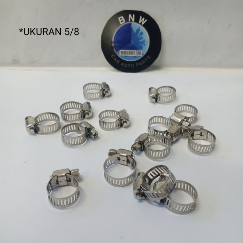 Jual HOSE CLAMP STAINLESS / RING KLEM SELANG 5/8" INCH BEST QUALITY