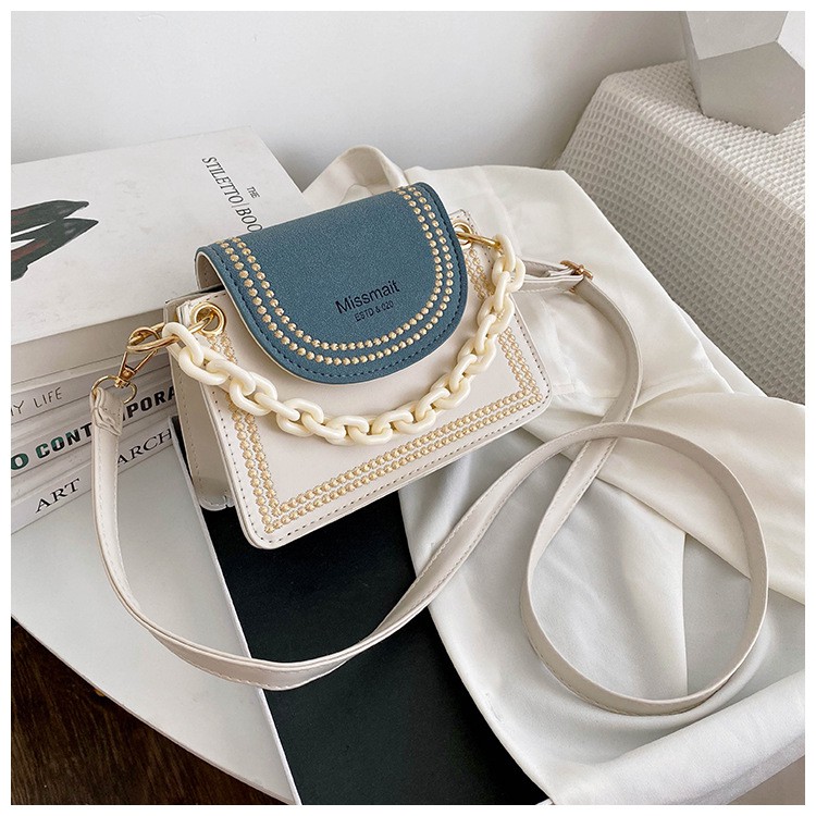 MEIN TA153W1 TAS SELEMPANG WANITA IMPORT KOREA SHOULDER BAG PUTIH BIRU
