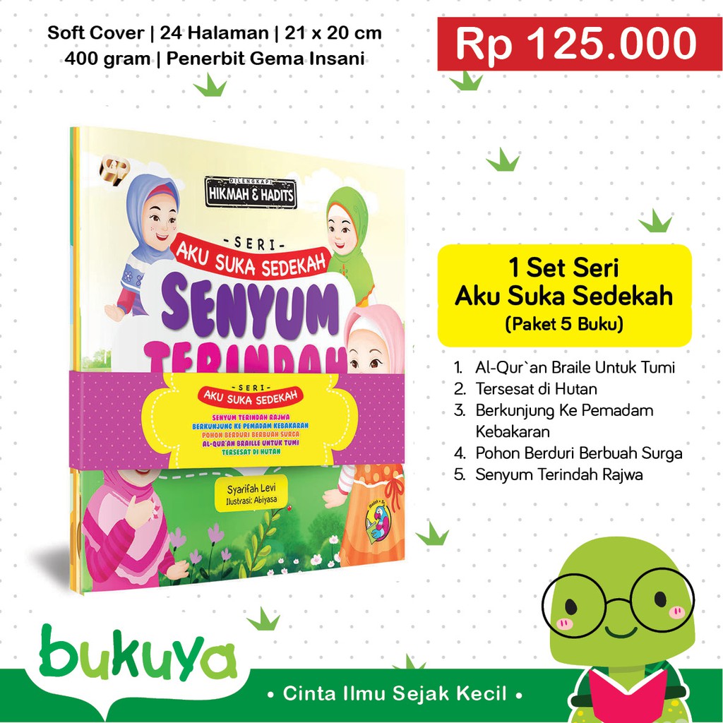 Buku Anak Muslim 1 Set Seri Aku Suka Sedekah (5 Buku) Shopee Indonesia