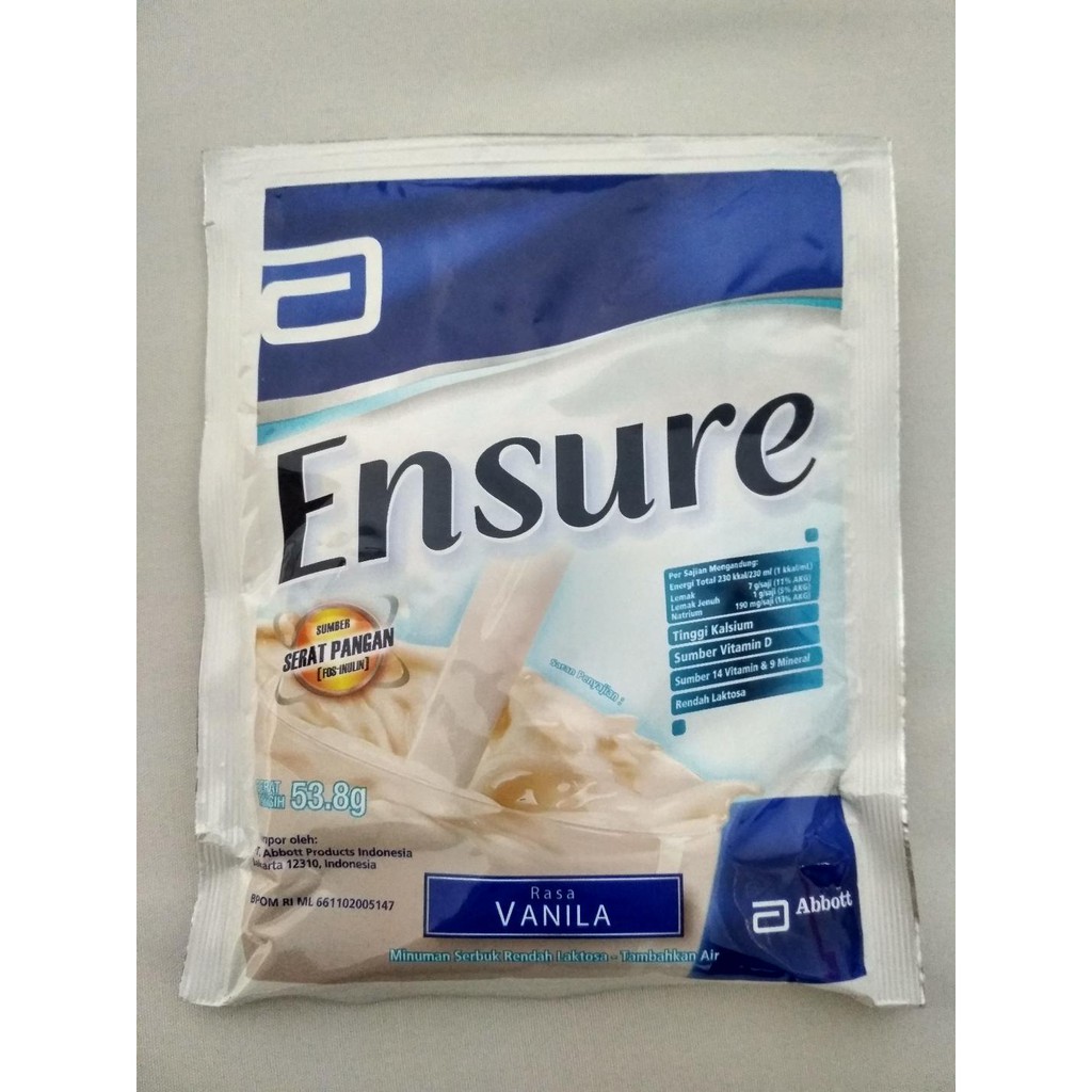 ENSURE SACHET 53,8 gr VANILA Shopee Indonesia