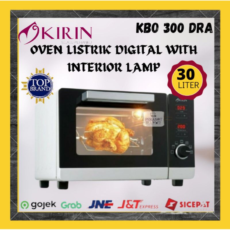 Jual Kirin Oven Listrik Digital Kirin 30 Liter KBO300DRA Oven Low Watt Listrik Kirin Stainless