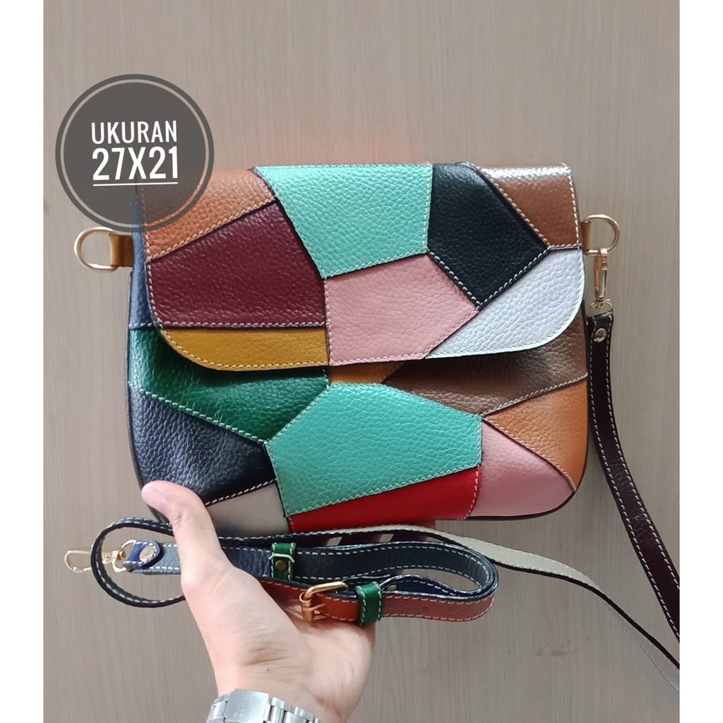 New Original Leather Women's Bag, Parka Sling, Size S, Cowhide