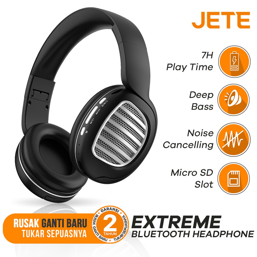 Jual Headset Headphone Bluetooth JETE Extreme Garansi 2 Tahun