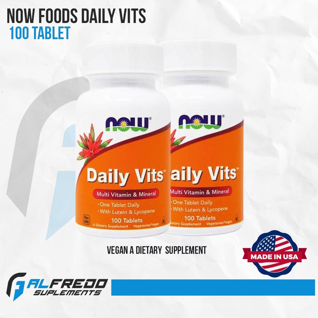 Jual Multi Vitamin dan Mineral NOW Daily Vits 100 Tablets Indonesia