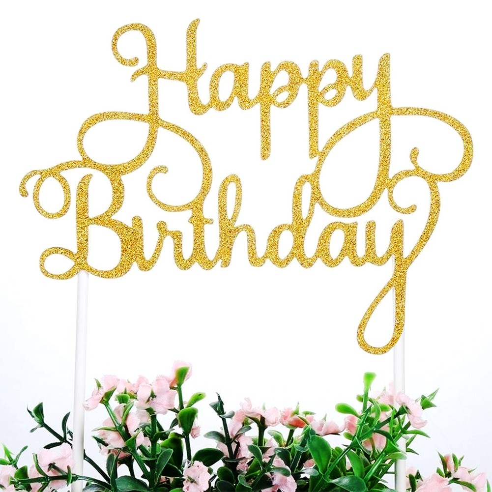 [Bayar Di Tempat]Cake Topper Tulisan Happy Birthday untuk