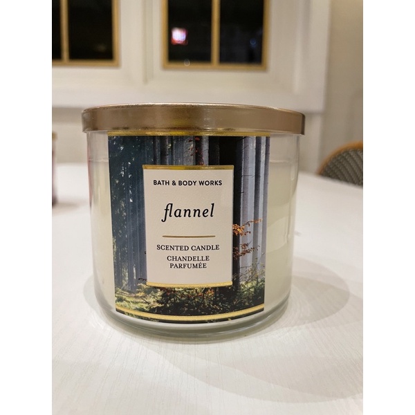 Jual bath & body works bbw flannel 3 wicked wick candle lilin