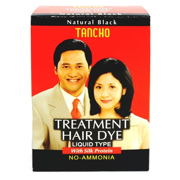 Tancho Treatment Hair Dye Bubuk &amp; Cair / Semir Pewarna Rambut Hitam |  Shopee Indonesia