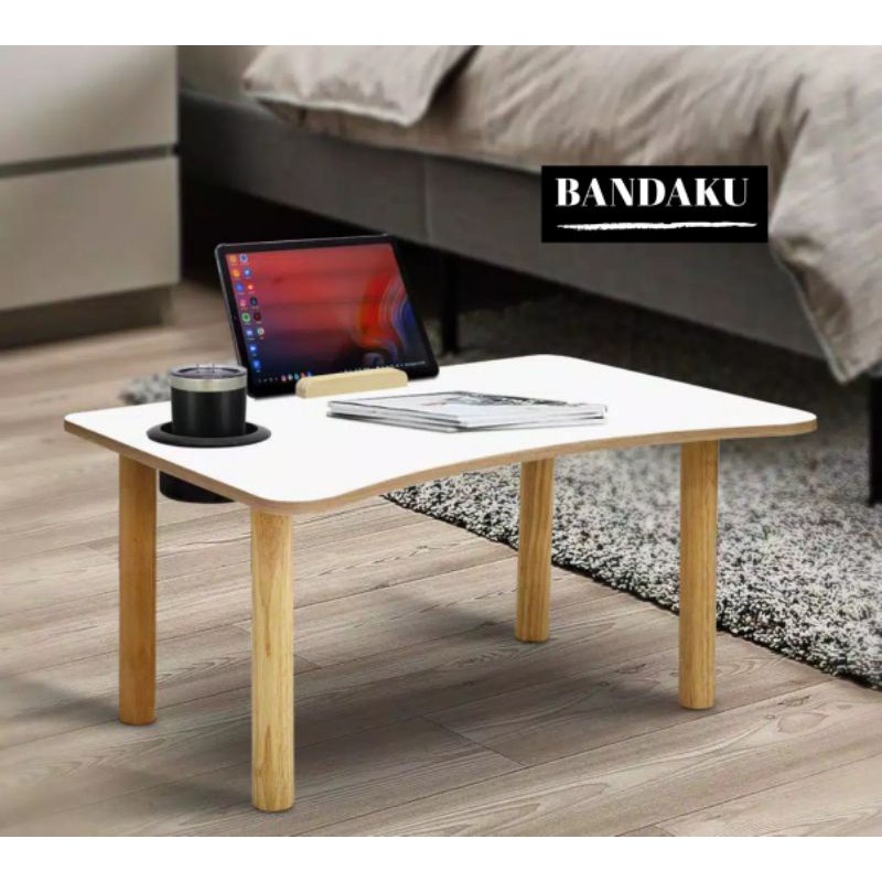 BANDAKU Meja Laptop Kayu / Belajar Kantor Shopee Indonesia
