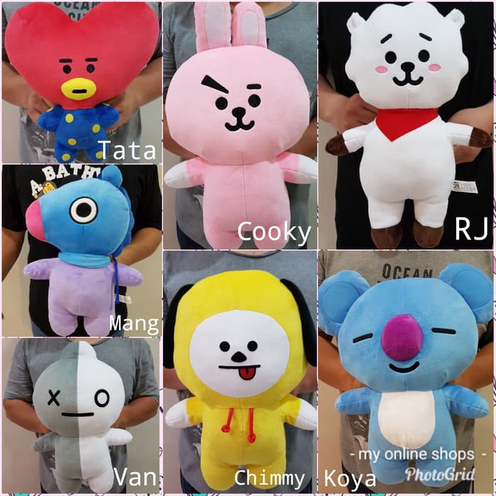 BONEKA BTS BT21 Unofficial Tata Cooky Chimmy Koya Van KPOP