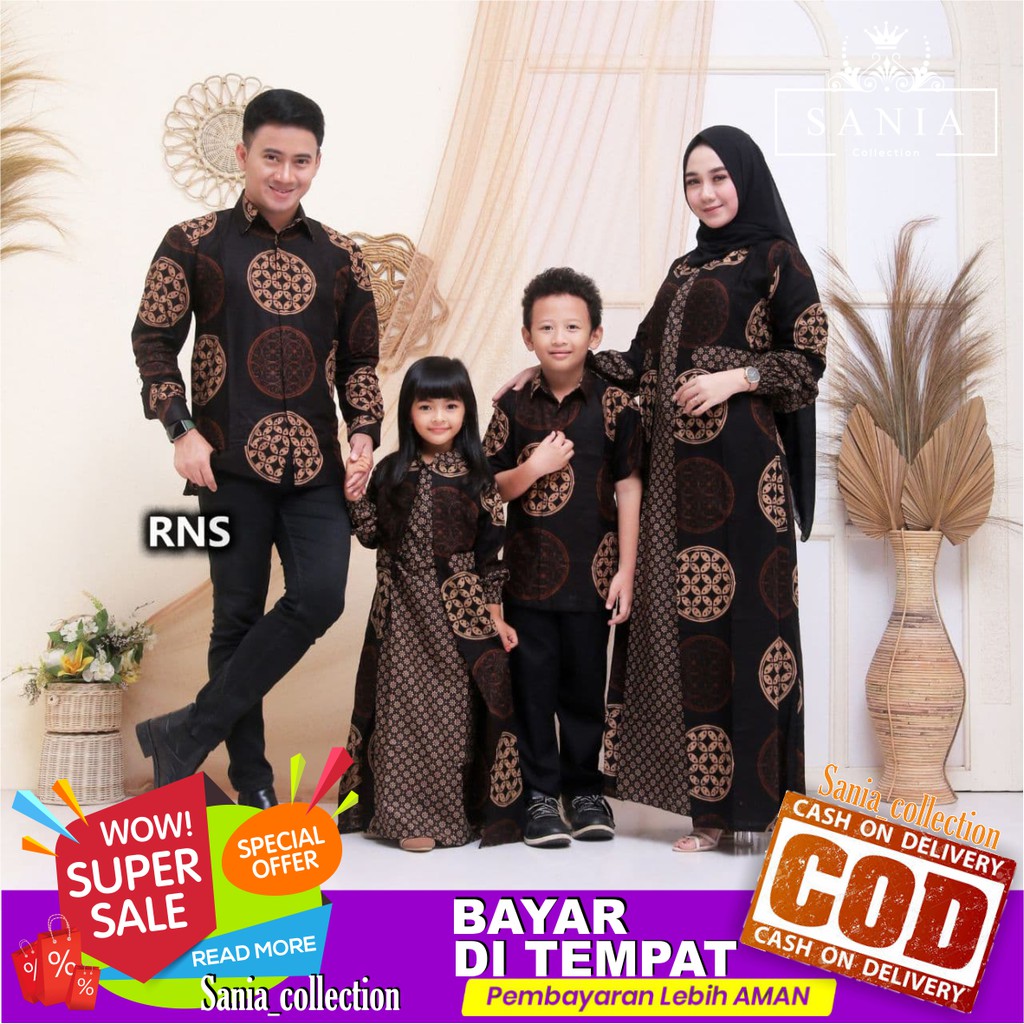 Jual Baju Couple Pasangan keluarga Terbaru 2022 Batik Gamis Kebaya