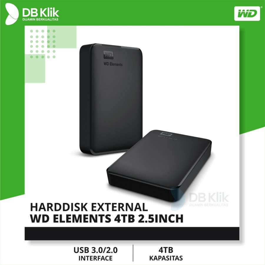 Jual Harddisk External Wd Elements 4Tb 2.5 Inch (Hd Hdd Wd Element 4Tb) | Shopee Indonesia