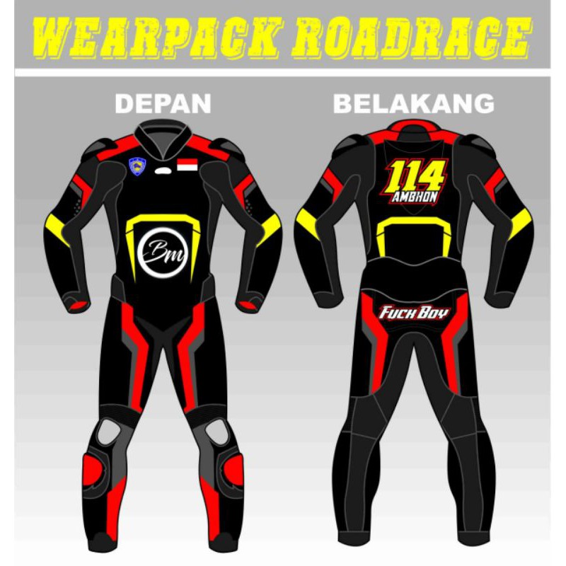 Jual Free Design.! Wearpack Balap Roadrace Dewasa Dan Anak Anak Touring Bukan Baju Cross | Shopee Indonesia